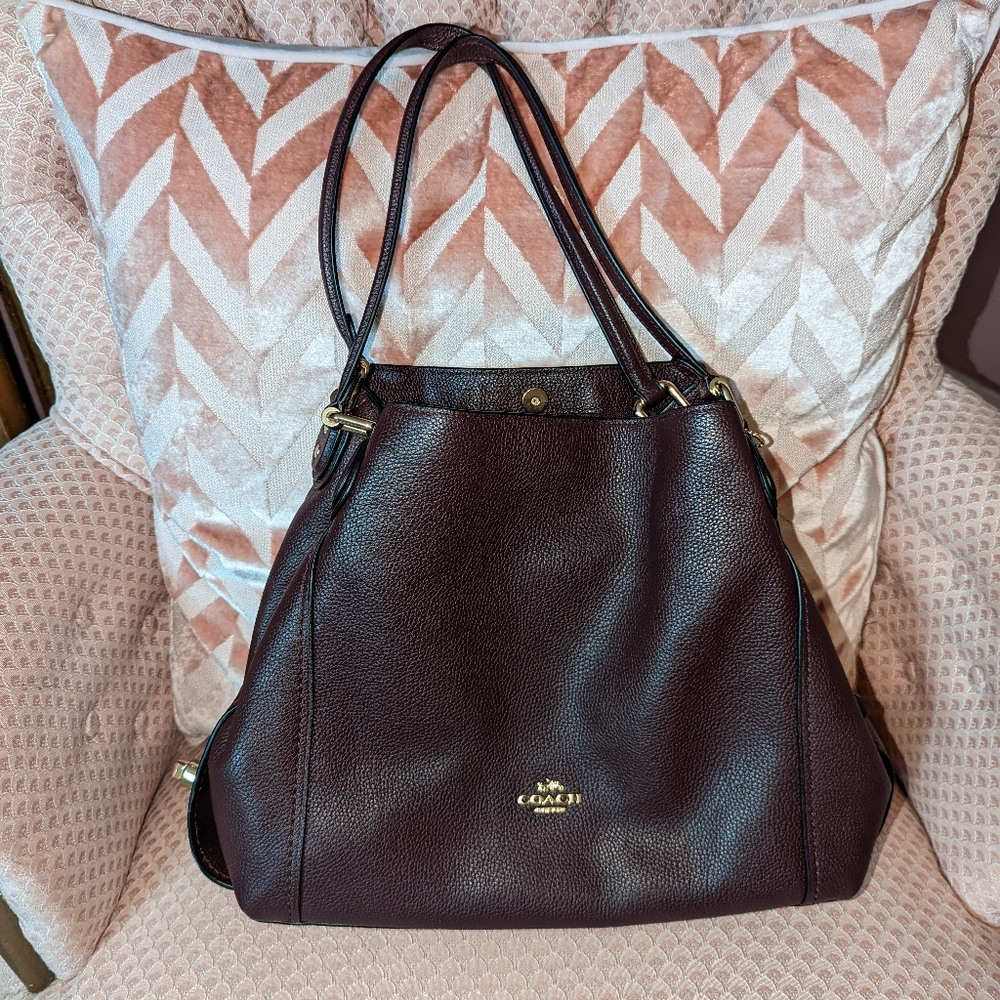 Coach Shoulder Bag Burgundy